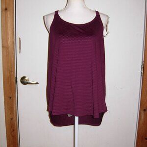 Maroon Strappy Back Running Active Tank Top XL